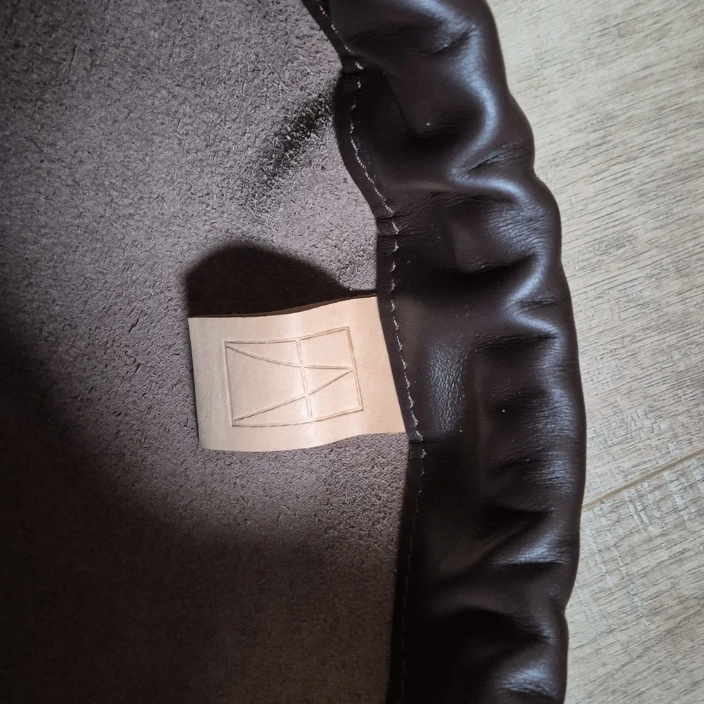 NWOT Leather Drawstring Backpack - Picture 2 of 5